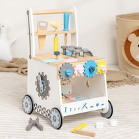 Chariot à noix de noblesse danoise polyvalent Jouet éducatif Montessori en bois pour bébé Trotteur pour enfants