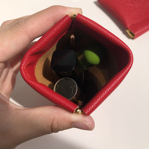 High Quality Custom Design Logo Pu Leather Fashion Bag with Iron <b>Sheet</b> Earphone Jewelry Ring Necklace Coin Leather Dust Bag - Product Image 3
