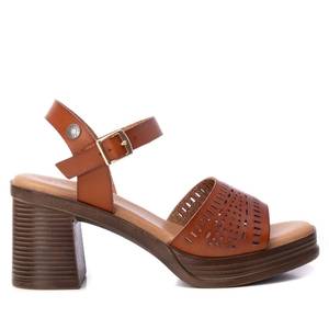 Sandalo con Tacco da Donna Refresh in Pelle 172523 con Plateau e Cinturino alla Caviglia - Product Image 1