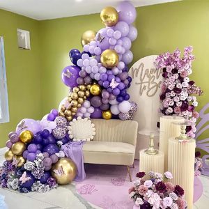 Set di 136 Palloncini Viola Maca, Kit <span class=keywords><strong>per</strong></span> Arco di Palloncini in Lattice, Diverse Colorazioni <span class=keywords><strong>per</strong></span> <span class=keywords><strong>Accessori</strong></span> Festa di Compleanno e Matrimonio - Product Image 5