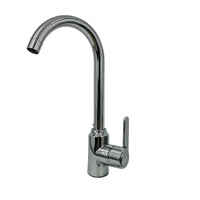 Robinet de cuisine monocommande monofilaire en alliage de zinc chromé, à poser sur plan, eau chaude et froide, pour évier, fabrication directe usine OEM ODM