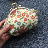 Logo Kustom Bunga Kantong Koin Dompet Wanita Kunci Tas Kosmetik Gesper Clutch Dompet Koin Gesper Snap Penutupan Tas Lipstik