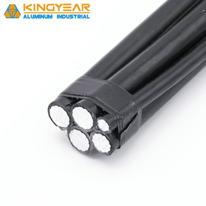 Cable de servicio aéreo triplex de aluminio único XLPE PVC PE aislamiento aéreo con cables de alimentación Echinus Gammarus Leda - Product Image 3