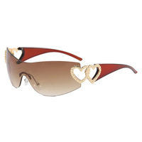 Lunettes de soleil ovales intégrées, design tendance, lunettes de soleil Y2k pour l'extérieur, résistantes aux UV