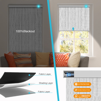 Persianas Enrollables Eléctricas Inteligentes Fáciles de Instalar, con Protección UV 100% Blackout, para Ventanas