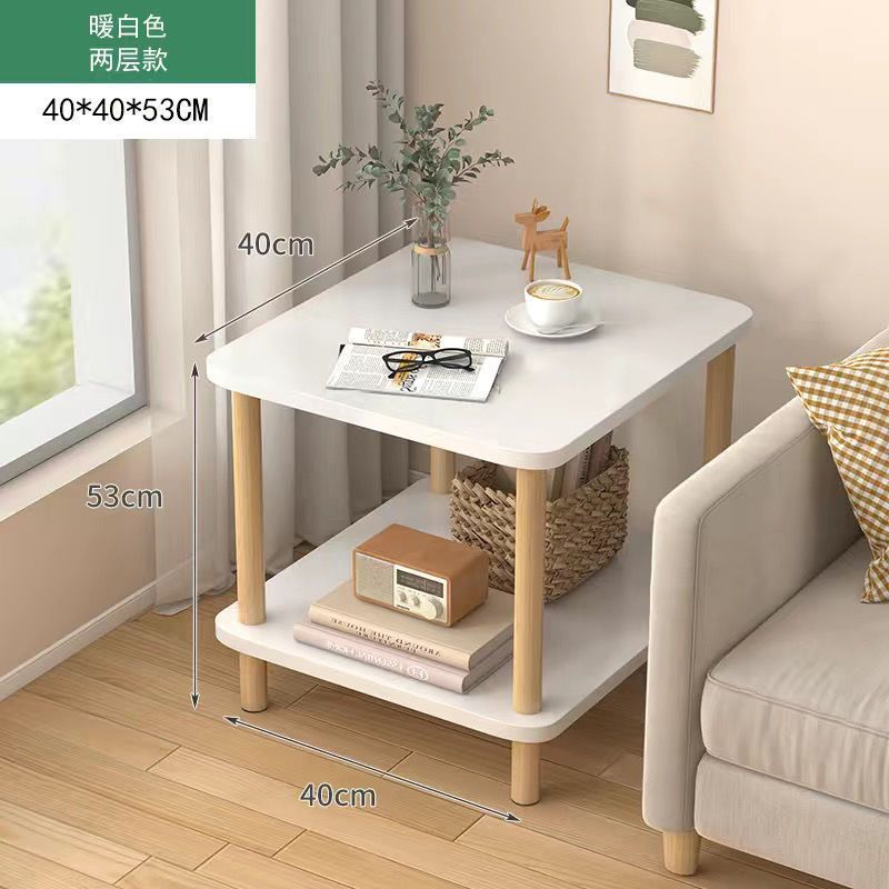 Patas de madera maciza en blanco cálido [40x40x53cm]