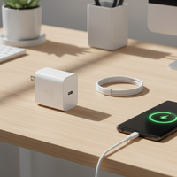 Chargeur rapide GaN 45W en gros, prise UK EU US, port USB-C, prise murale compacte, charge super rapide pour téléphone, tablette, ordinateur portable