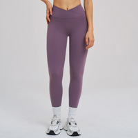 Ensemble de vêtements de sport respirant à séchage rapide en Spandex/Nylon, pantalon de yoga fitness taille haute très élastique avec logo frontal, tenue de sport une pièce