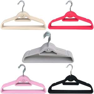 Günstige Kleiderbügel aus Kunststoff mit Samtbeschichtung und Rutschfunktion für Kleiderschränke - Product Image 2