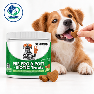 Friandises molles probiotiques pour chiens avec prébiotiques et postbiotiques pour l'équilibre digestif et la santé immunitaire, formule personnalisée, suppléments OEM ODM - Product Image 1