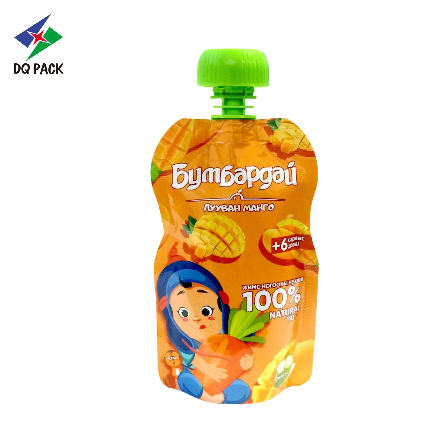 DQ PACK alta cozinhar retorta bico bolsa para purê juice jelly embalagem líquida doypack baby food bolsa saco