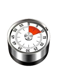 Réveil mécanique en acier inoxydable avec fonction magnétique, design rond, fonction de minuterie fixe et compte à rebours, sans batterie - Product Image 5