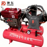 Compresseur à piston diesel monocylindre refroidi par eau, portable, mobile, 16HP, 20HP, 24HP, équipement agricole, extérieur, construction