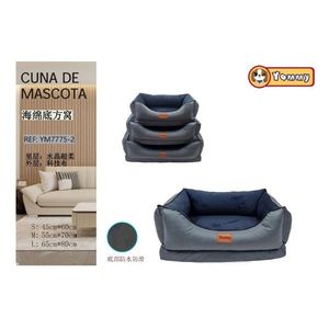 Set di Tre Cucce per Cani con Tecnologia Sponge Bottom in Tessuto e Cristallo Super Morbido, Letti per Animali Blu - Product Image 1