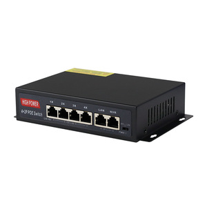 High Power 4+2 Port PoE <b>Switch</b> 52V Powered For <b>Network</b> Surveillance Cameras And Wireless APs - Product Image 1
