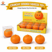 TONGXIN Lot de jouets anti-stress en forme d'orange croustillante, ballons sensoriels en forme de fruit, cadeau de Noël, ensemble en vrac, approvisionnement direct usine