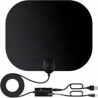 Meilleur prix Antenne numérique intérieure HD ATSC multidirectionnelle longue portée avec amplificateur pour TV gratuite Fabriquée en Chine