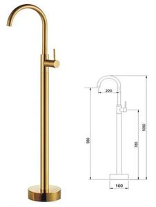 Ensemble de douche sur pied robinets en laiton unités de douche unités de douche d'hôtel robinet de couleur dorée pour salle de bain - Product Image 2