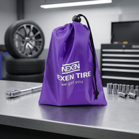 Pochette à cordon en polyester avec logo personnalisé pour clé de blocage de roue, outil de réparation de pneus, sac de rangement pour outils automobiles