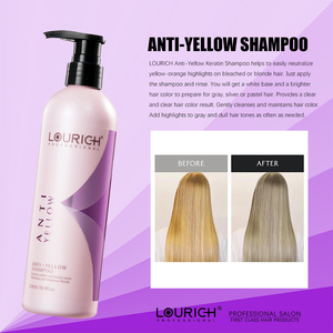 Shampooing Violet Anti-Jaunissement LOURICH : Neutralise les Tons Cuivrés pour Cheveux Blonds Argentés – Shampooing Tonifiant Professionnel en Gros pour Salons, Marque Privée - Product Image 2