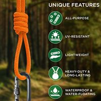 Polypropylène Nylon léger diamant tressé 8mm cordon utilitaire corde Camping artisanat drapeau pôle intérieur et extérieur