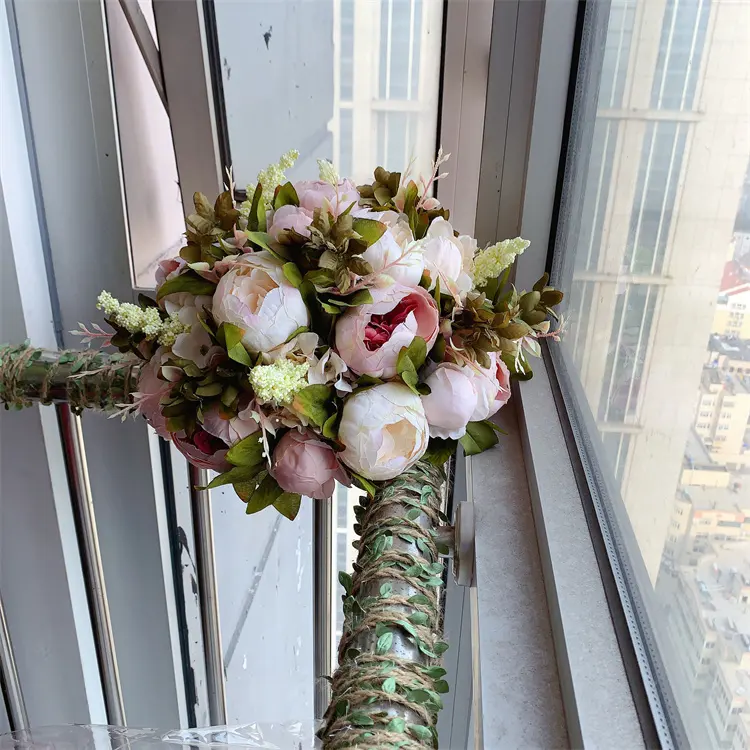 Y-0067 Лидер продаж 2023 Новый Шелковый цветок Свадебный декор стол центральный Розовый пион цветочный шар