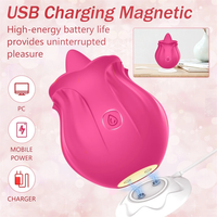 Großhandel Günstiger Rosen-Zungen-Vibrator G-Punkt-Stimulation Silikon Weiblicher Sex-Vibrator Männlicher Anal-Vibrator