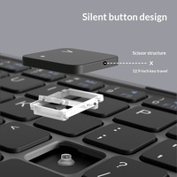 Masaüstü ve Tabletler için Kablosuz Klavye ve Fare Seti için Ultra İnce Katlanabilir Tasarım ABS Malzeme Taşınabilir