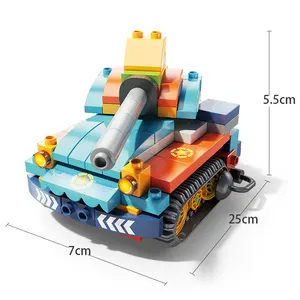 FEELO 2022 New 123pcs Tank Building Blocks Accept OEM ODM customization Robot Model Building Blocks Kit Bricks For Kids Gifts
