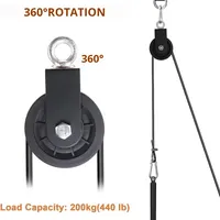 Poulie réglable antidérapante robuste pour suspension de tyrolienne, accessoires d'équipement de fitness, grande poulie en alliage d'aluminium