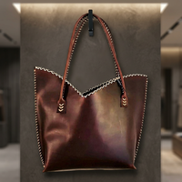 Sacs à main en cuir véritable pour femmes BS INTERNATIONAL, design personnalisable, fermeture éclair durable, imperméable, antivol, grande capacité