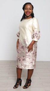 Robe d'église américaine en brocart de haute qualité OEM, grande taille, pour femme élégante - Product Image 6