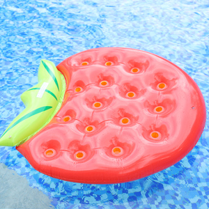 Flotteur <span class=keywords><strong>de</strong></span> piscine gonflable en PVC portable <span class=keywords><strong>de</strong></span> 142 cm en forme <span class=keywords><strong>de</strong></span> fraise, chaise longue aquatique pour adultes, <span class=keywords><strong>coussin</strong></span> d'air flottant pour les loisirs et les divertissements - Product Image 4