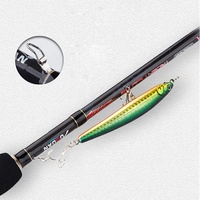 Tongkat pancing serat karbon tinggi, joran pancing lempar berputar, serat karbon tinggi, 1.8m 2.1m 2.4m 2.7m