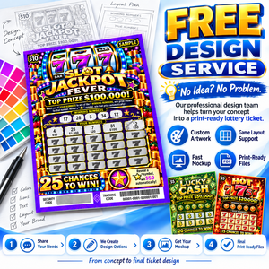 Boletos de Lotería Rasca y Gana al por Mayor, Personalizados, con Código de Barras Variable, Múltiples Mecanismos de Juego, Impresión Instantánea - Product Image 5