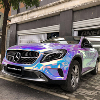 Film de protection de carrosserie de voiture WRAPMASTER 5*56 pieds, changement de couleur, PET, chrome arc-en-ciel, autocollant de voiture blanc, décoration brillante, film vinyle pour voiture
