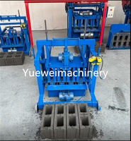 Machine semi-automatique populaire pour la fabrication de blocs de ciment creux et pleins, avec moteur, pompe, roulement et engrenage, pour blocs hydrauliques imbriqués mobiles