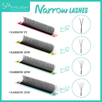 Nouveaux cils pré-faits fins et doux à effet mat, en forme de 3DW, 4DW, 5DW, extensions de cils en gros, plateaux de cils Clover, cils brésiliens