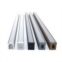 Profilé en aluminium plat personnalisable Guangyuan Série 6000 T3~T8 pour LED, 8*9mm, pour découpes décoratives de bandes lumineuses étroites