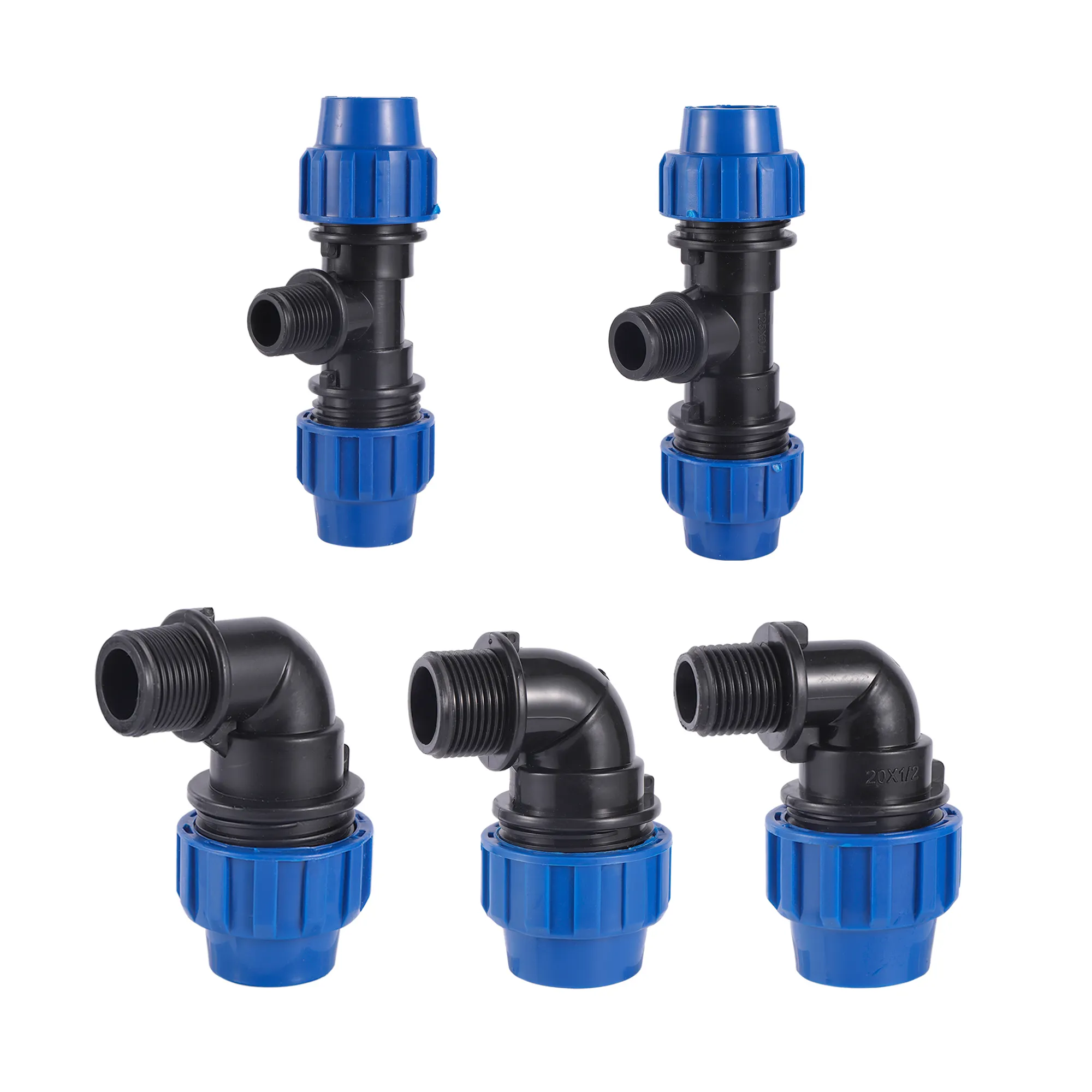 PE Connector Pipe Coupling 20MM 25MM 32MM to 1/2" 3/4" 1" Male Thread HDPE Pipe Fittings
