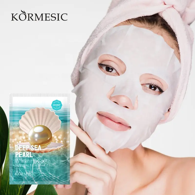 KORMESIC Private Label sbiancante idratante perla alghe foglio di fango del mar morto maschera per il viso Mascarillasl maschera per la cura della pelle