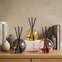 Diffuseur de parfum en verre rond de luxe Relaxlines avec boîte cadeau, couleur personnalisée, aromathérapie, 100 ml