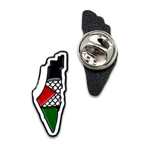 Palestine Triangle Coeur Design Métal <span class=keywords><strong>Affiche</strong></span> Badge Pin Personnalisé Drapeau Palestinien Pin Carte de Palestine - Product Image 5