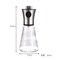 Distributeur de vaporisateur d'huile en verre de 200ml Distributeur d'huile de cuisine 2 en 1 et pulvérisateur de brouillard pour diffuseur