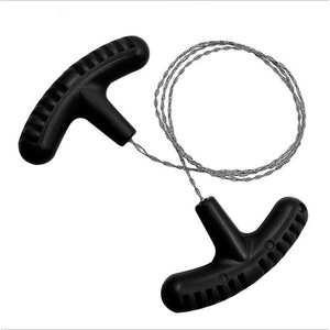 Scie à fil de survie en plein air, outil de coupe manuel en acier orange pour le camping, la randonnée et le sauvetage - Product Image 2