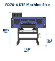 Machine d'impression DTF FD70-6 60cm 6*Epson I3200-A1, imprimante DTF rouleau à rouleau à encre blanche pour l'impression de vêtements personnalisés en petites séries