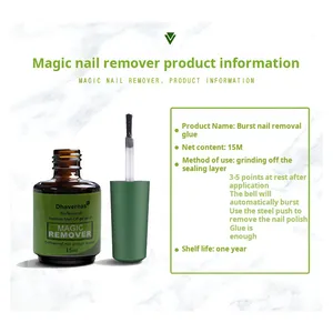 Dissolvant de vernis à ongles gel UV magique 15ml Dissolvant de vernis à ongles gel sûr et puissant