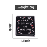 ACOTAR inspirado libro esmalte Pin a Court of Smut y Wingspan broche insignia joyería regalo para lectores Fans