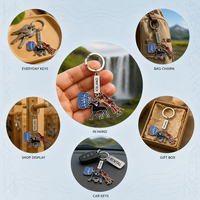 Porte-clés en métal en forme de cheval islandais Reykjavik, breloques guerrier et navire viking d'Islande pour les boutiques de souvenirs et les distributeurs