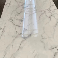 Lámina de PVC con Patrón de Mármol Blanco, Protección UV, 2.8mm/3mm de Grosor, Diseño Moderno, Impermeable, para Paneles de Pared en Hoteles y Hogares